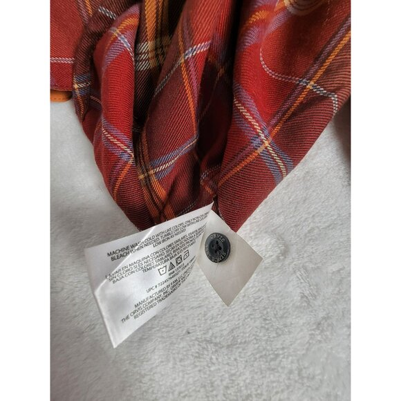 Orvis Men's Plaid Collared Long Sleeve Casual Button Up Shirt Red Size Medium - Picture 5 of 8